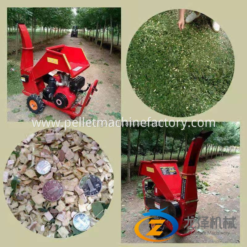 4 inch cutting size rotor type towable wood chipper mulcher with engine